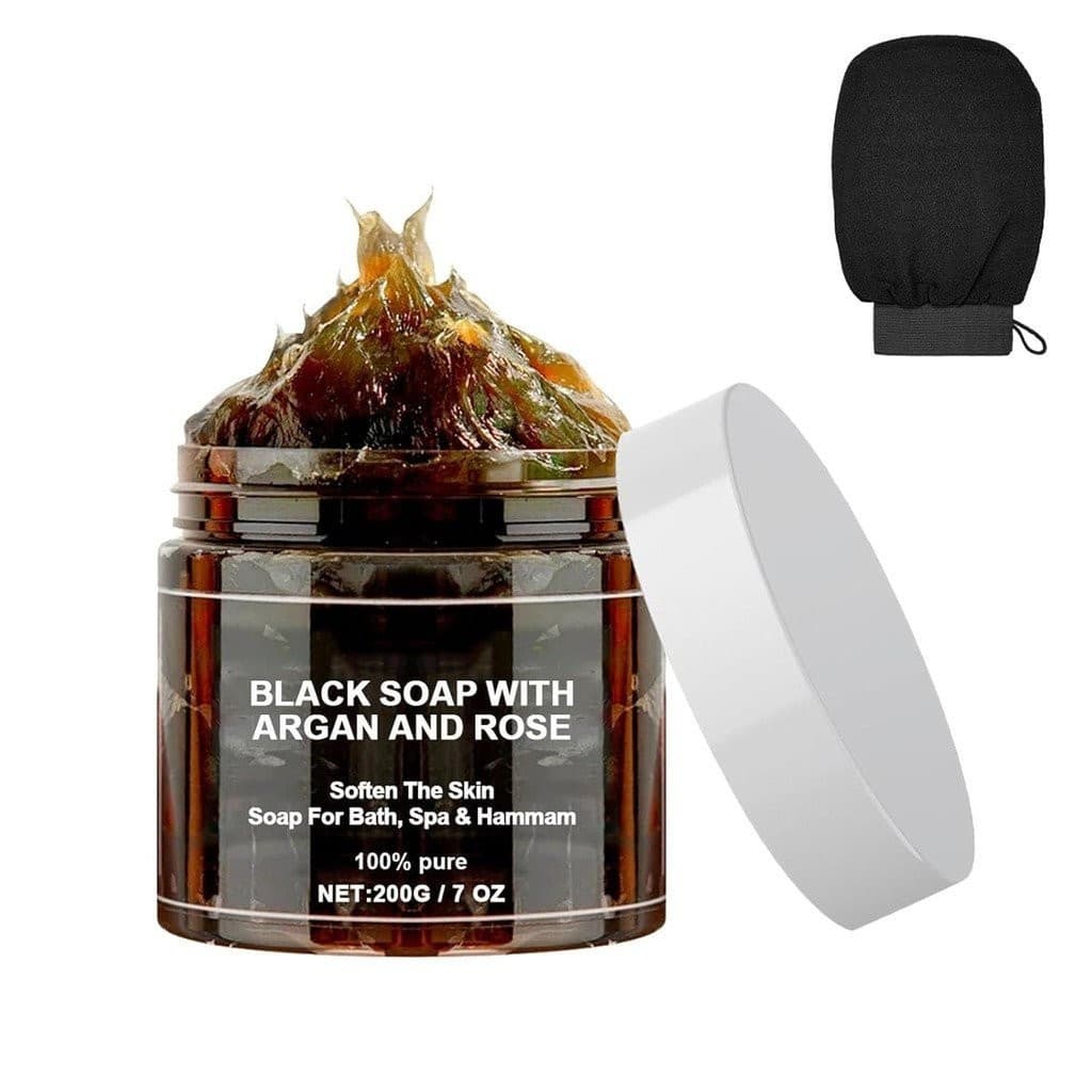 Sabonete Bleady Preto Marroquino Luvas De Cissa Savanna Marroquina Esfoliante Limpador Corporal (1 Peça)