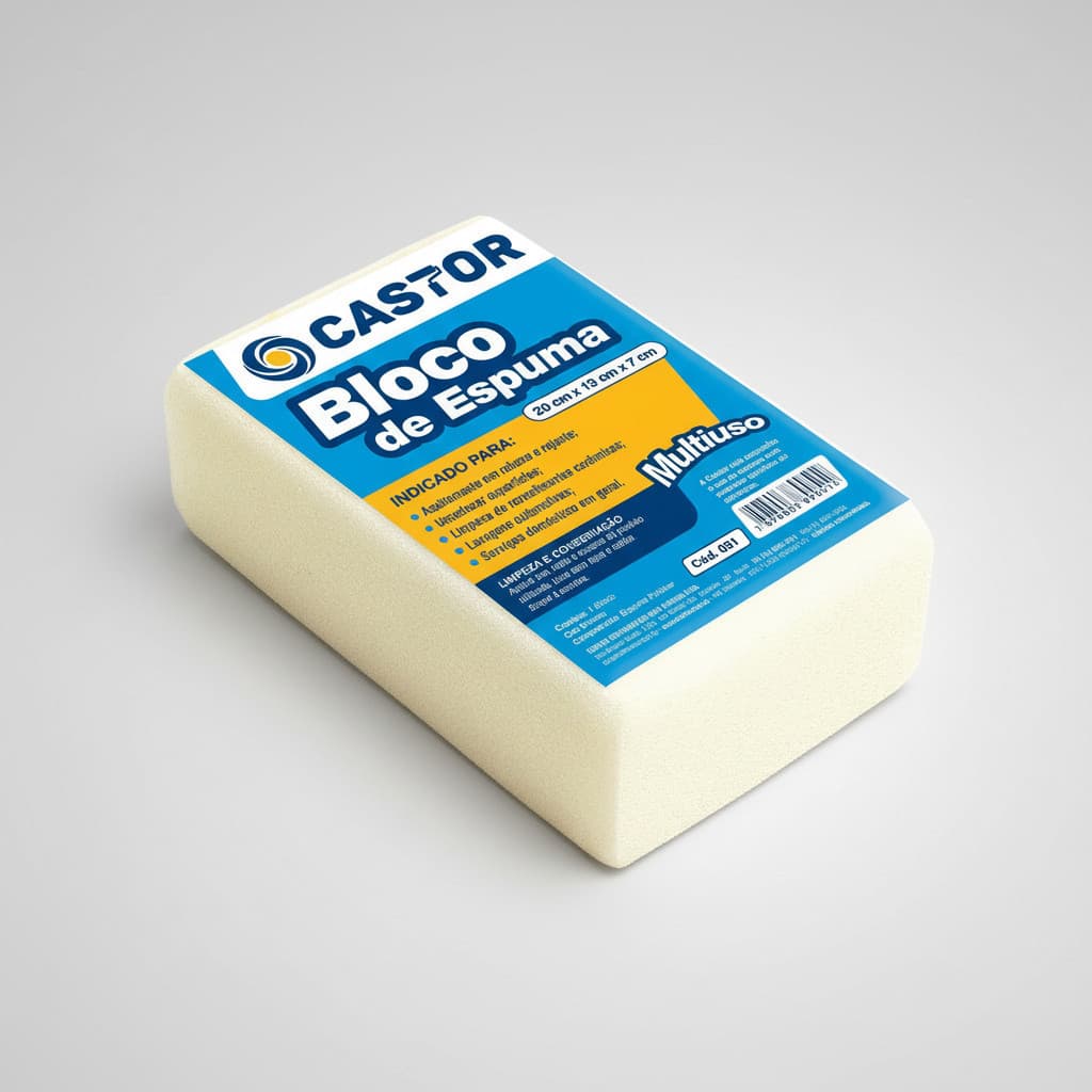 Espuma Branca 7x13x20cm - Castor