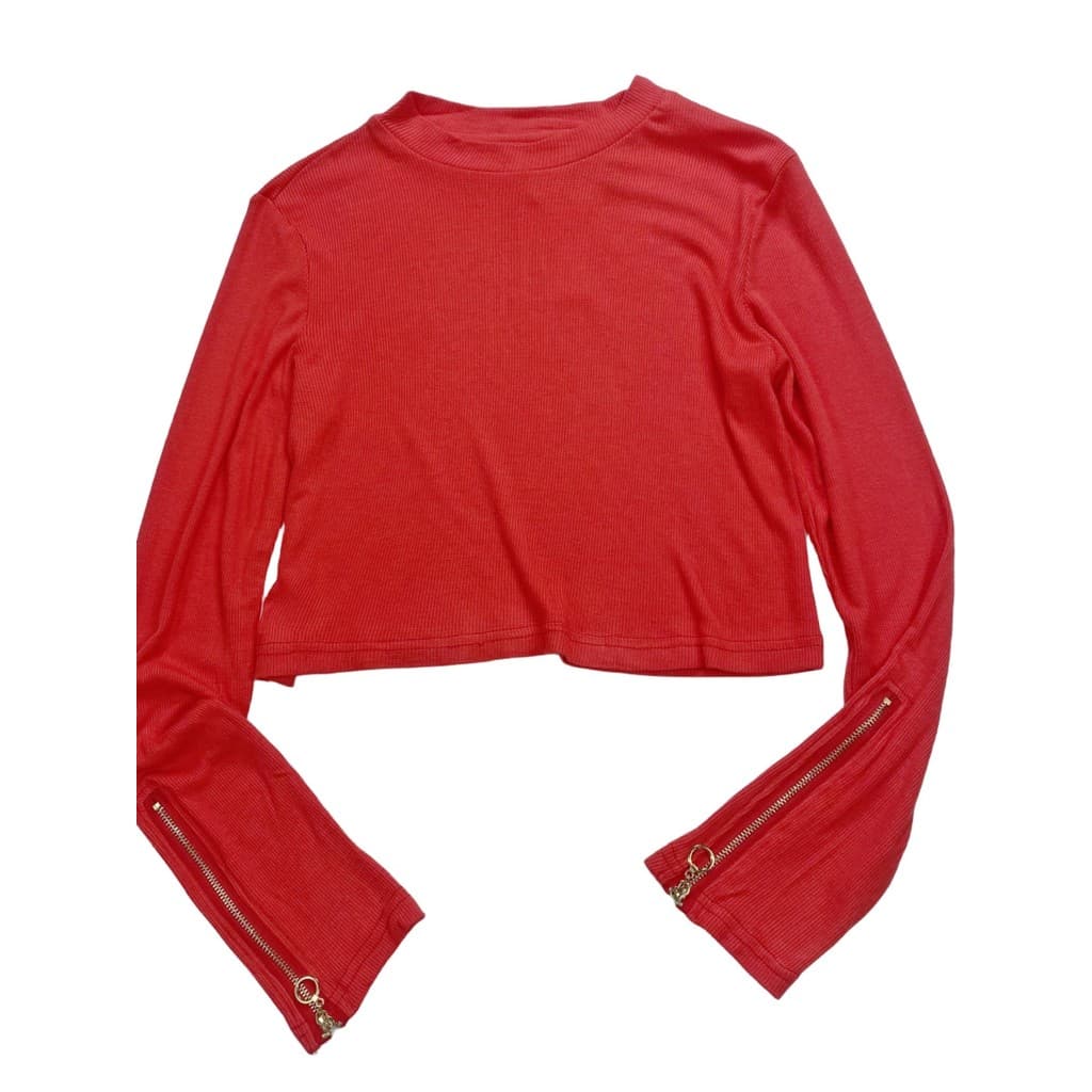 C1008 comércio exterior roupas femininas pulôver versão coreana zíper manga comprida topo puro algodão estiramento confo