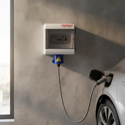 Quadro Proteção Wallbox 7,2kw 220v Com Tomada 2p+t 32a