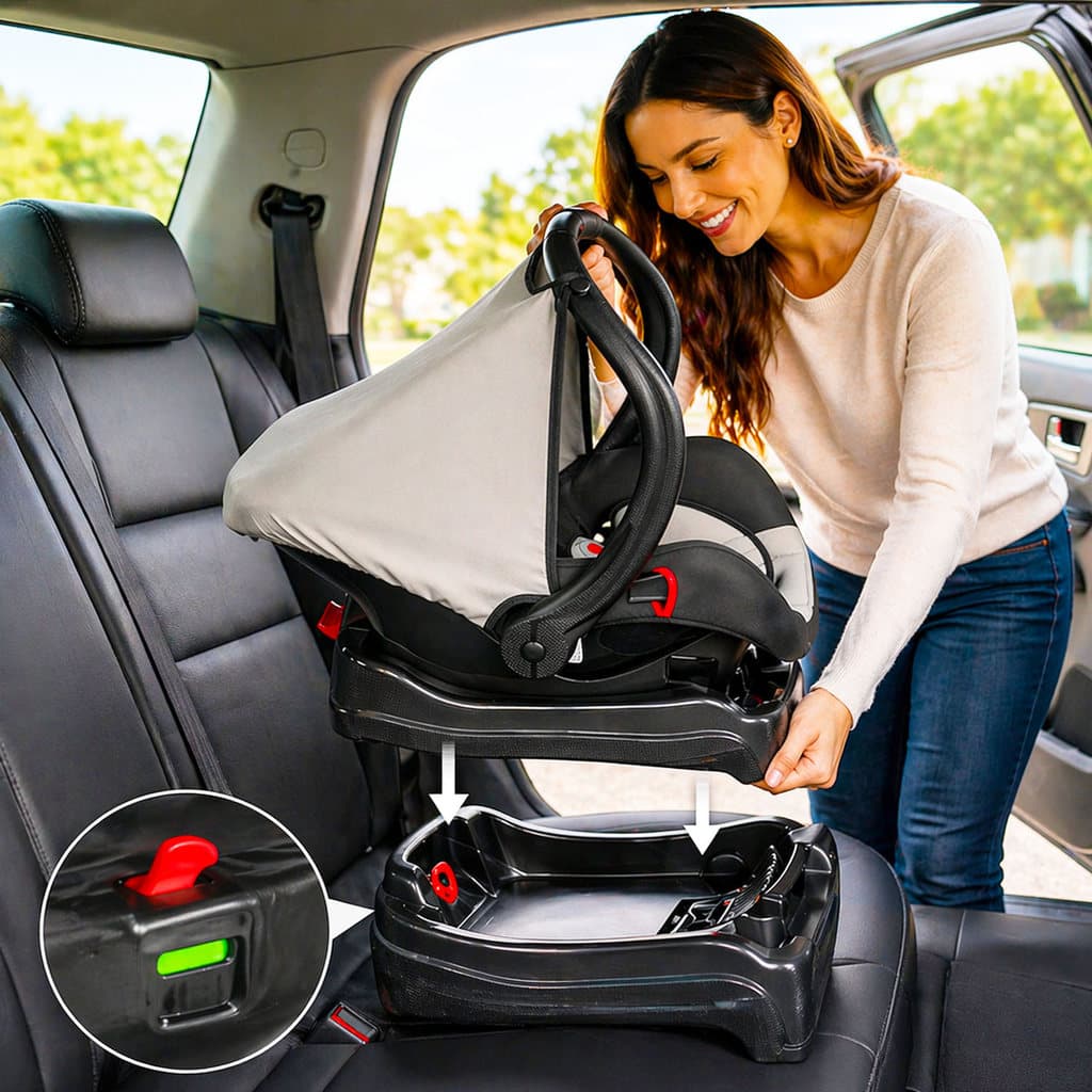 Base Bebe Conforto Carro Cadeirinha Infantil Preto Suporte