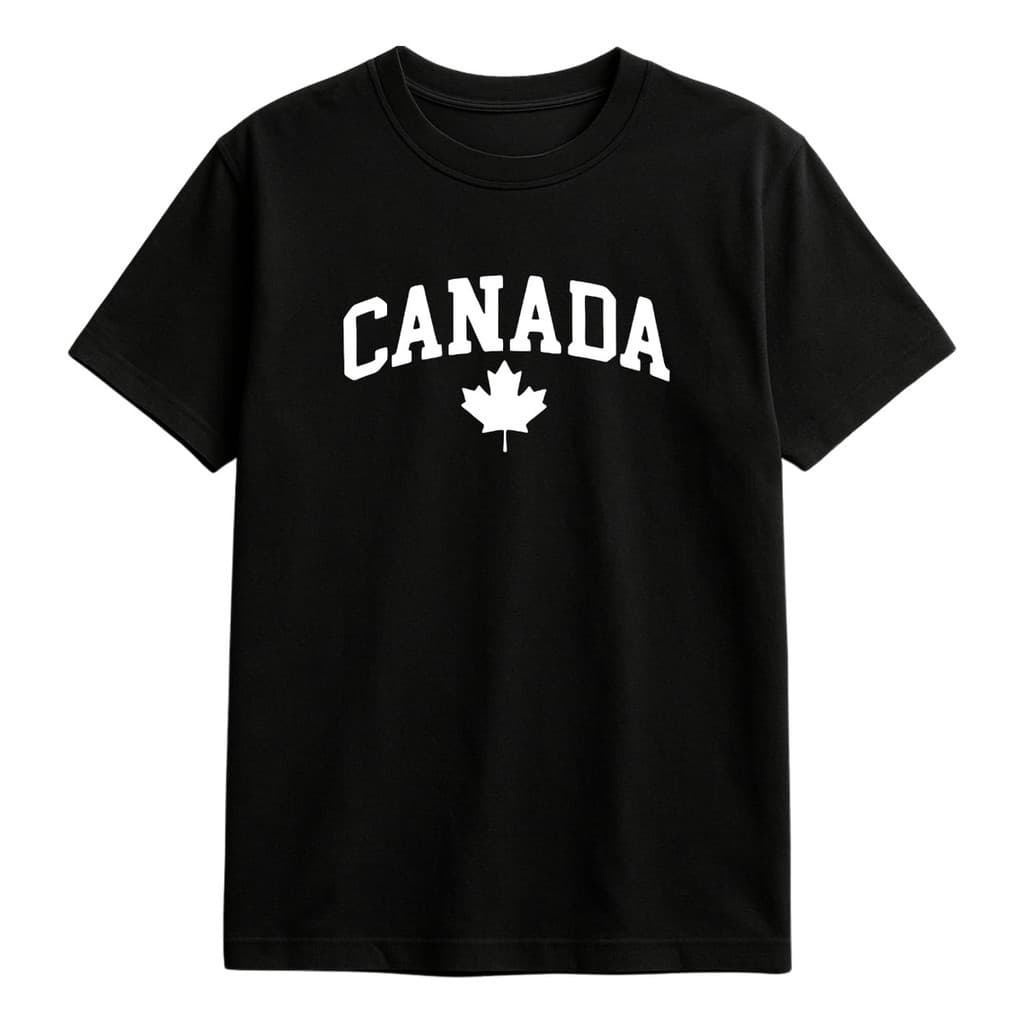 Camiseta Slim Canada Algodão Masculina Estilo Casual