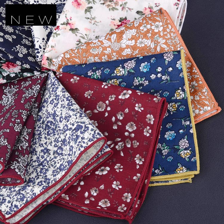 Frete grátis lenço Floral quadrado com bolso estampado retrô masculino feminino lenço quadrado acessórios de terno britâ