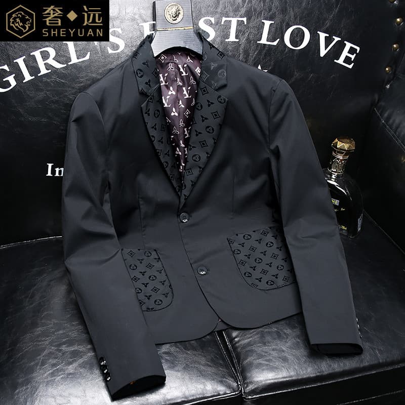 Estação europeia High-End marca terno masculino 2026 primavera novo estilo moda Casual All-Match na moda terno jaqueta m