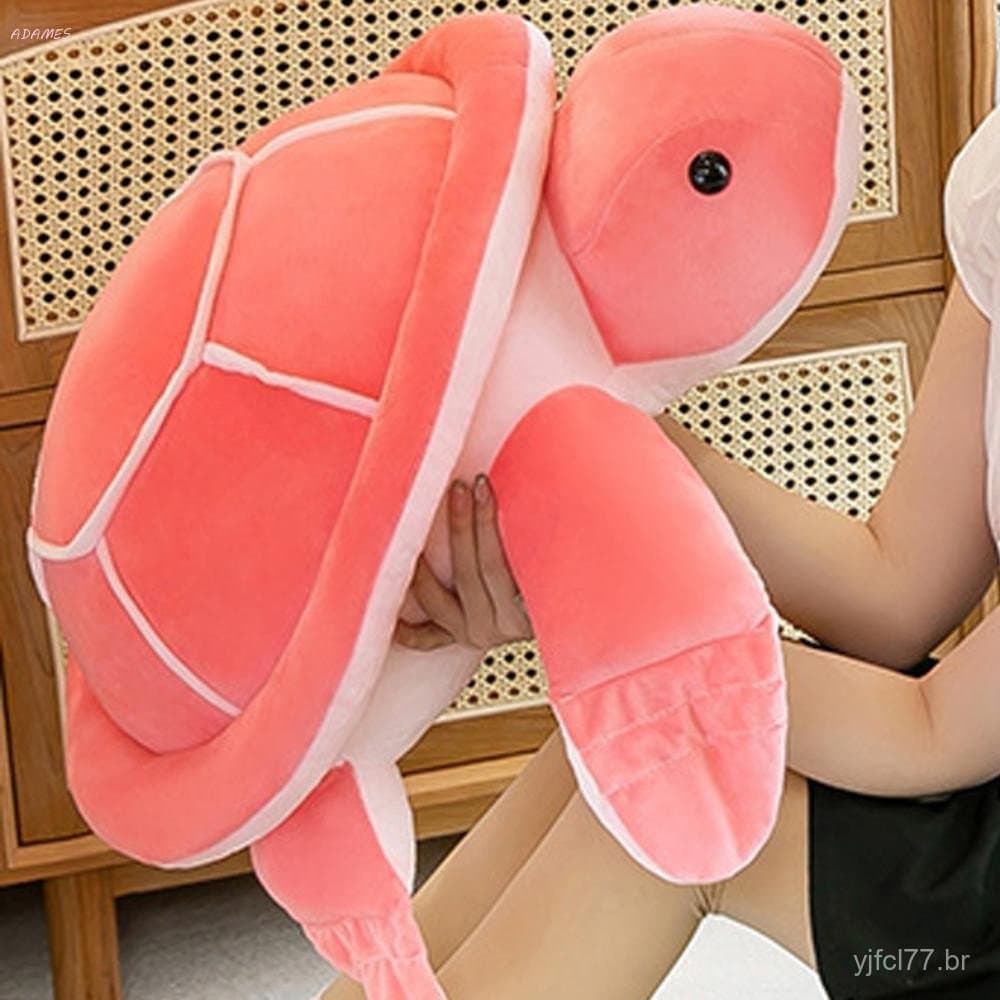 Brinquedo de Pelúcia Tartaruga Marinha, Boneco de Animal Marinho, Azul Marinho, Almofada Macia e Fofa