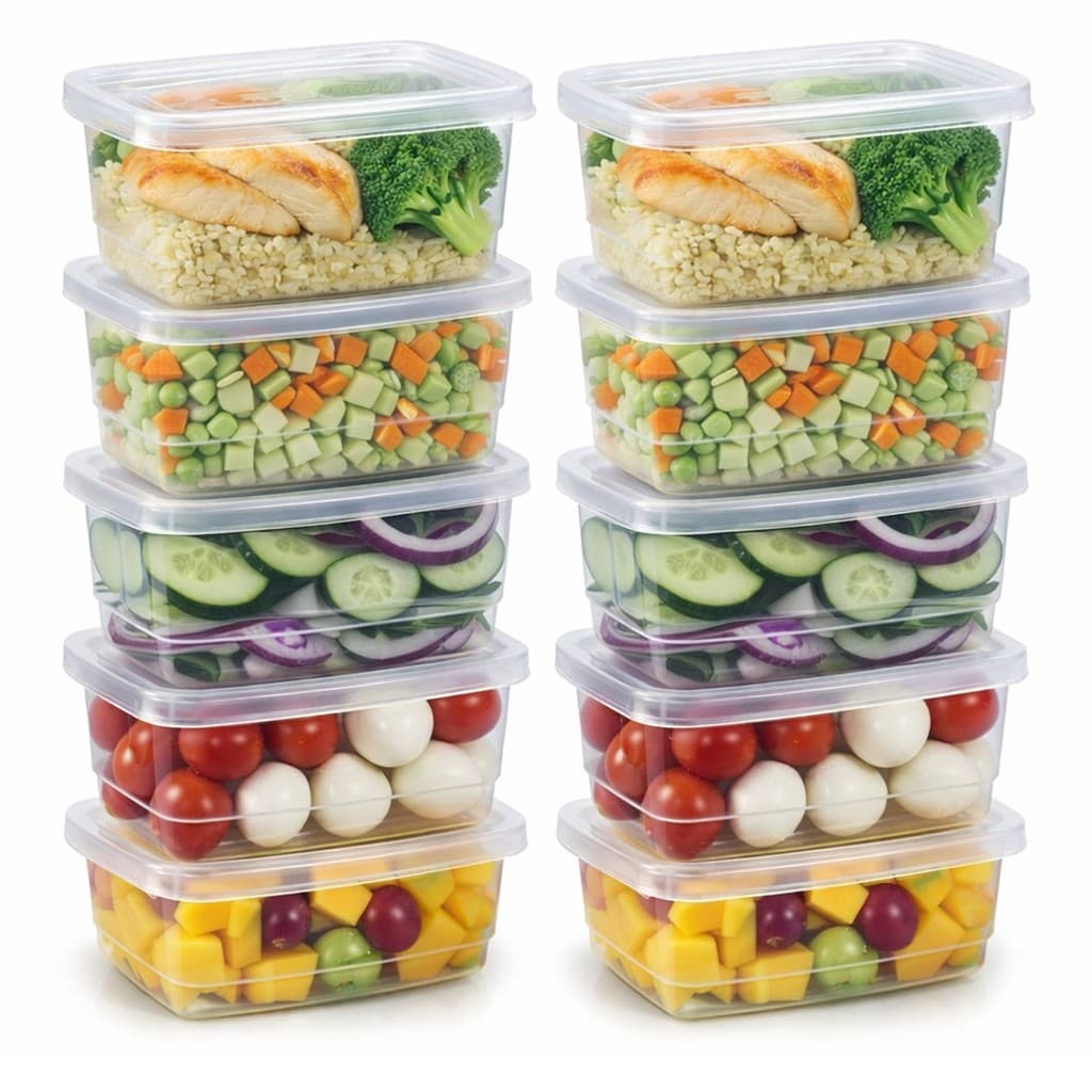 Kit 30 Potes Marmita 300ml Retangular BPA Free Leve 30 Pague 24 | Micro-ondas Freezer Lava Louças
