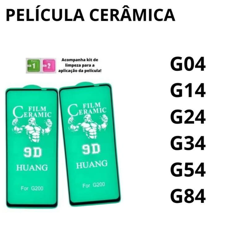 Película HD Cerâmica Flexível 9DPara Motorola G04 G14 G24 G34 G54 G84