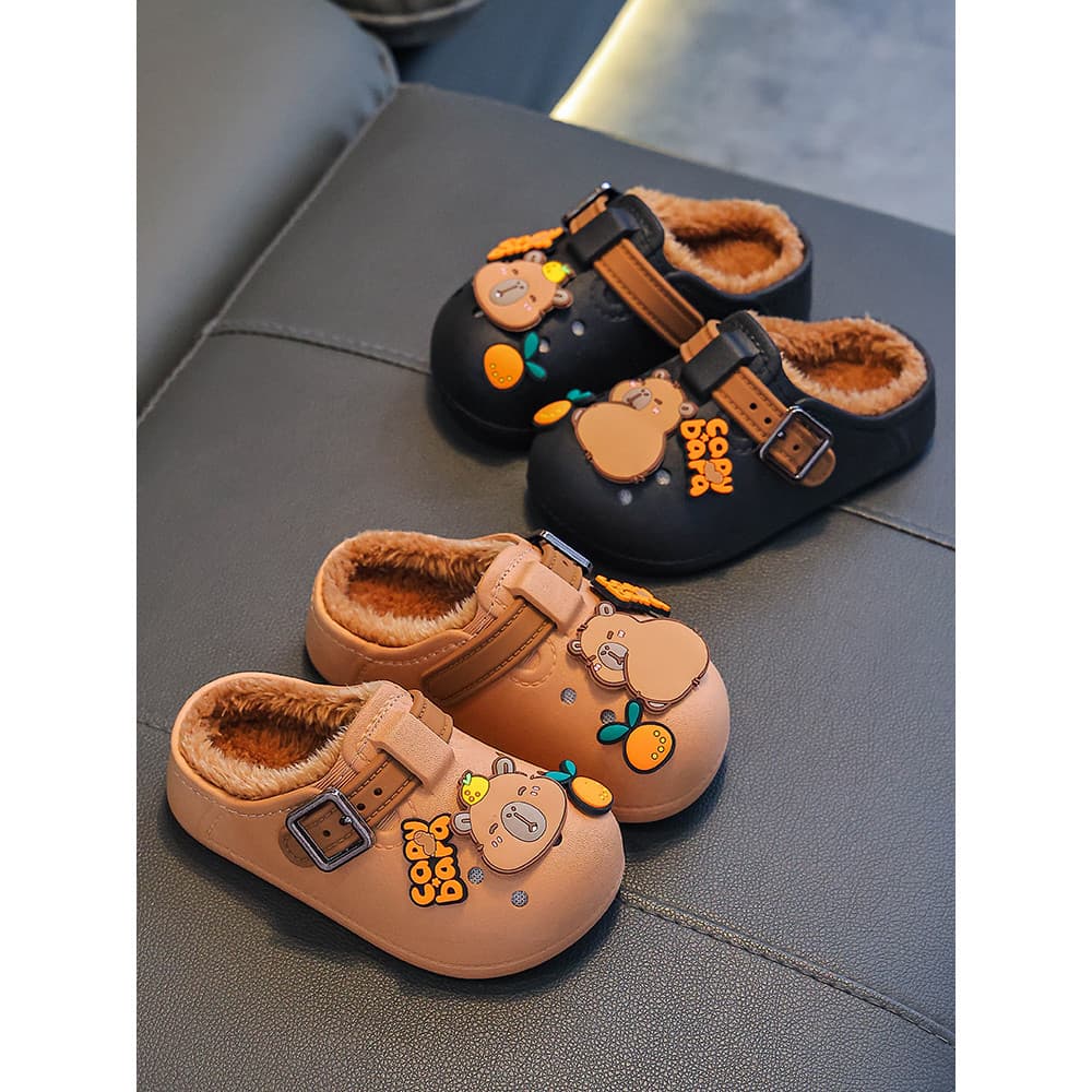 Sapatos de algodão para meninos salto inverno bonito Carpillar casa interior antiderrapante chinelos de algodão das cria