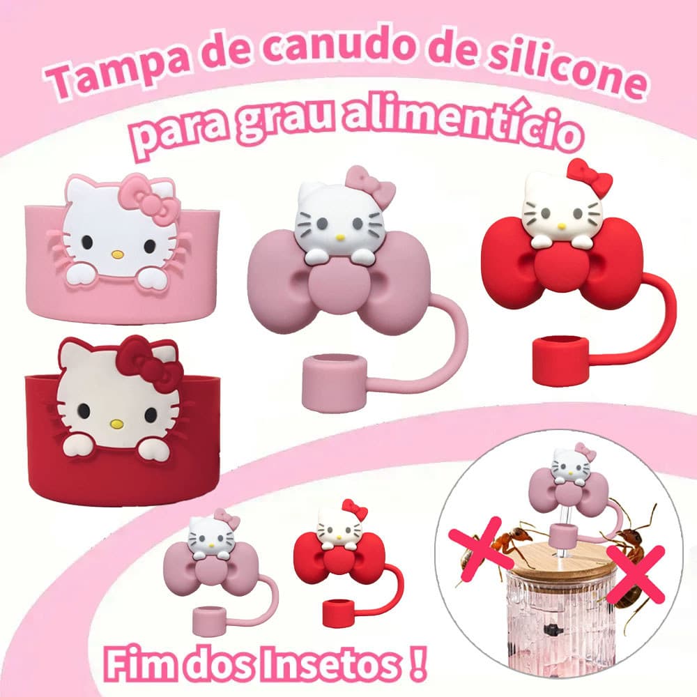 Tampa De Palha de silicone de 10mm, capa reutilizável KT cat, resistente a poeira de grau alimentar, acessório de copo