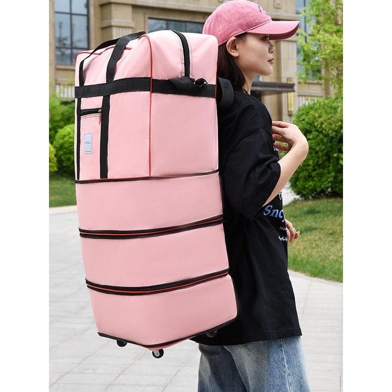 Grande capacidade 158 saco de remessa de ar dobrável roda Universal saco de viagem estudo no exterior avião mochila saco