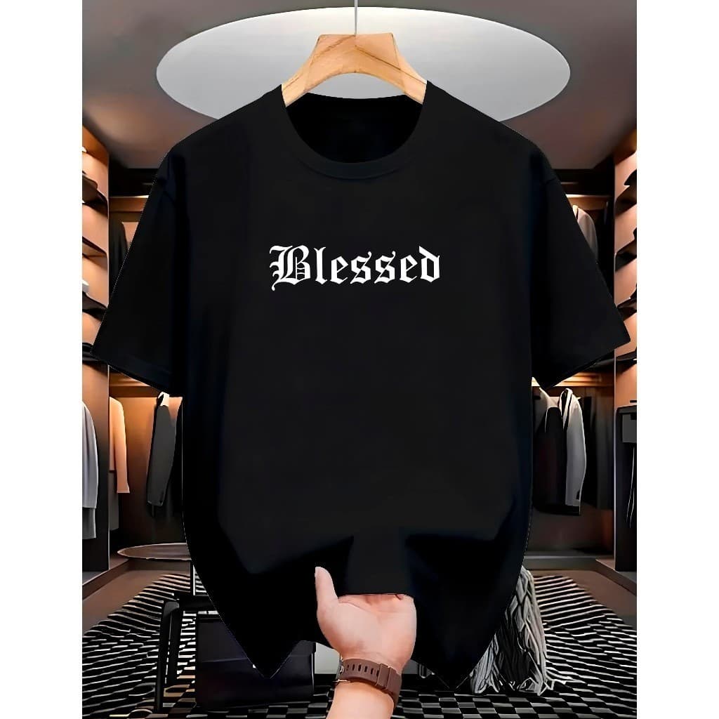Camiseta Masculina e Feminina Streetwear  100% Algodão Fio 30.1 Estampada Blessed Angels confortável