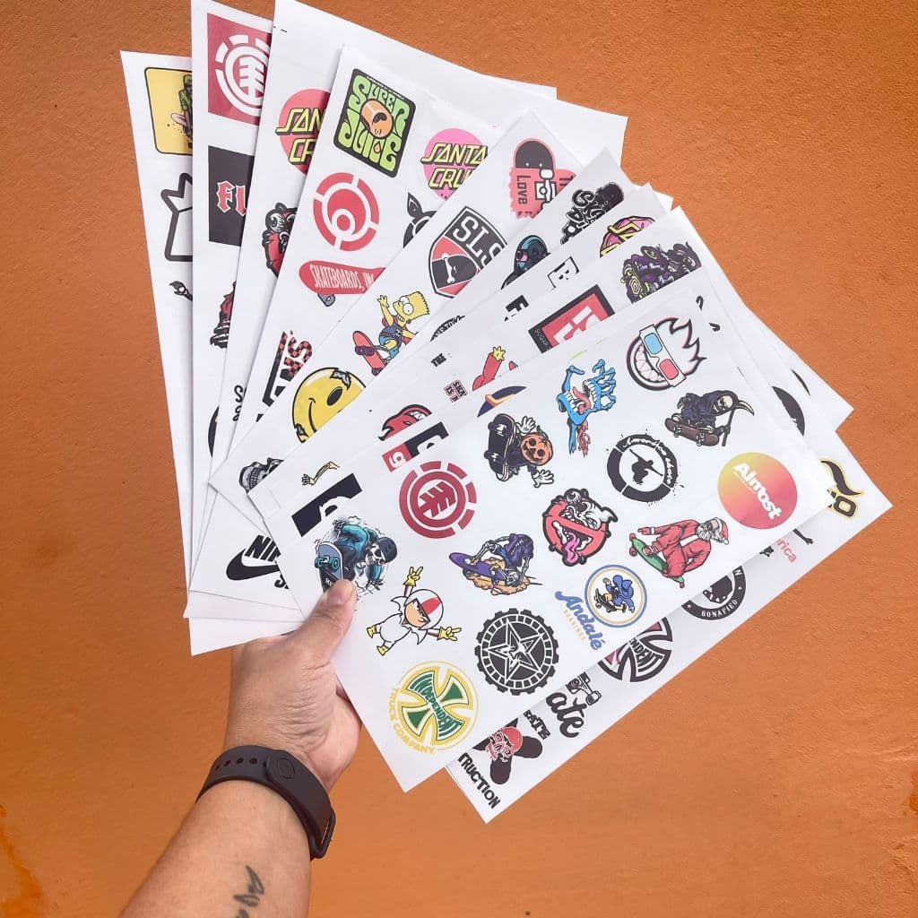 Kit 200 Stickers Adesivo Skate Sk8 Street Wear Estilo Urbano