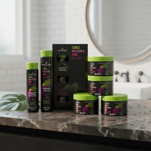 Kit Cronograma Capilar Completo Anti Frizz Hidratação e Reparação Queratina Pantenol Hidratação Profunda Brilho e Força