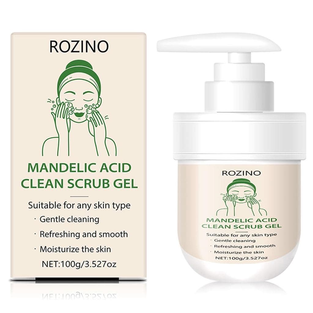 Esfoliante Corporal e Facial Suave com Ácido Mandélico - Gel Suavizante para a Pele com Esfoliantes Naturais - para Pele