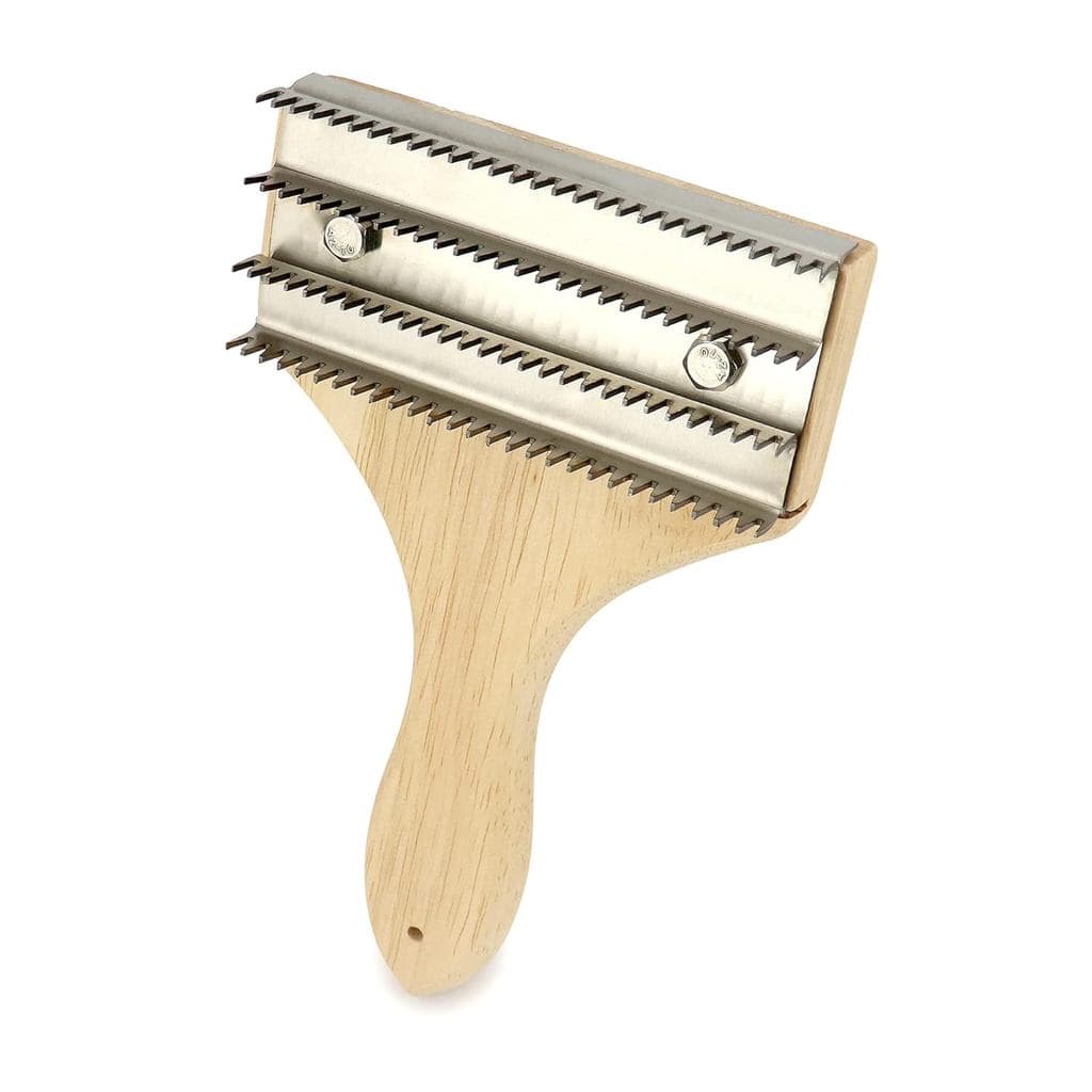 Raspador para Discos de Polimento QWORK – 7-7/8" C x 4 3/4" L Remove sem esforço resíduos de compostos e metal de discos