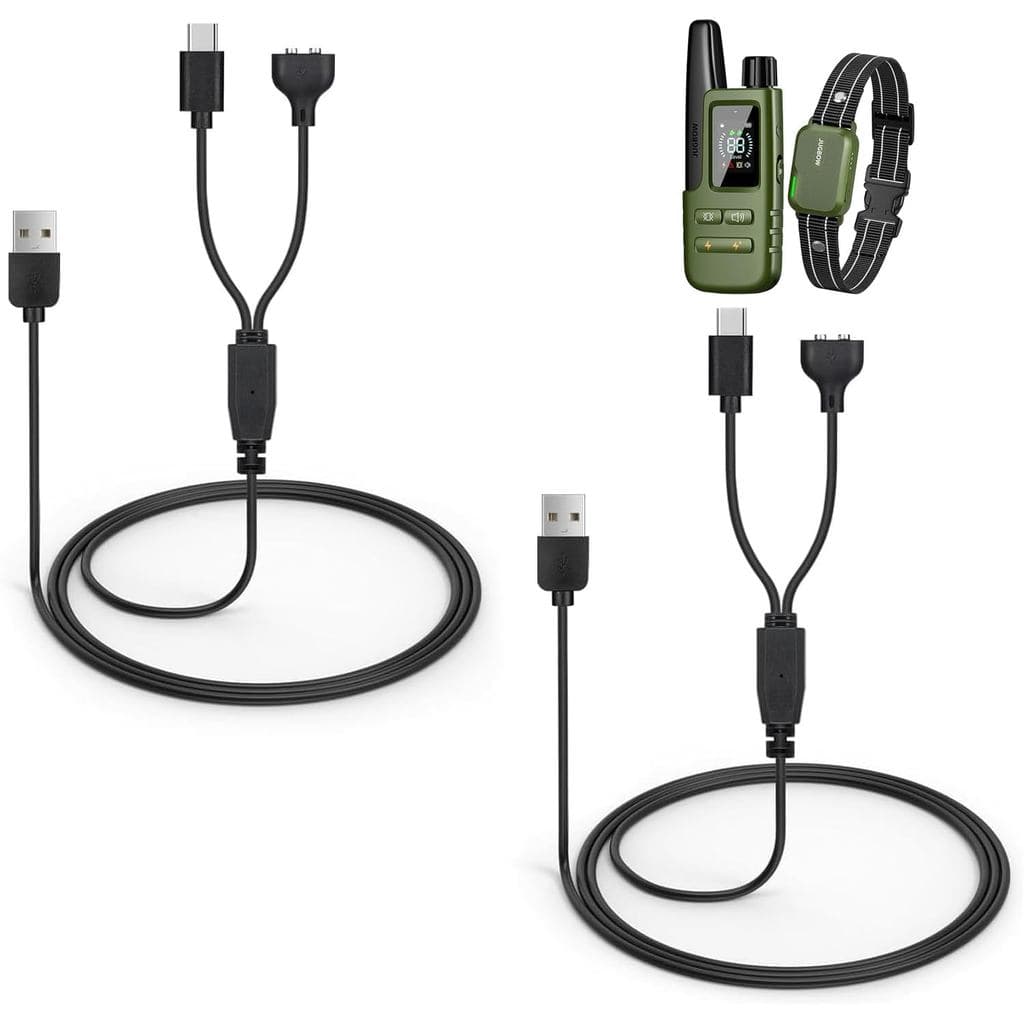 Cabo de Carregamento USB Jugbow para Coleira de Treinamento de Cães e Controle Remoto, Cabo Magnético 2 em 1 e Micro USB