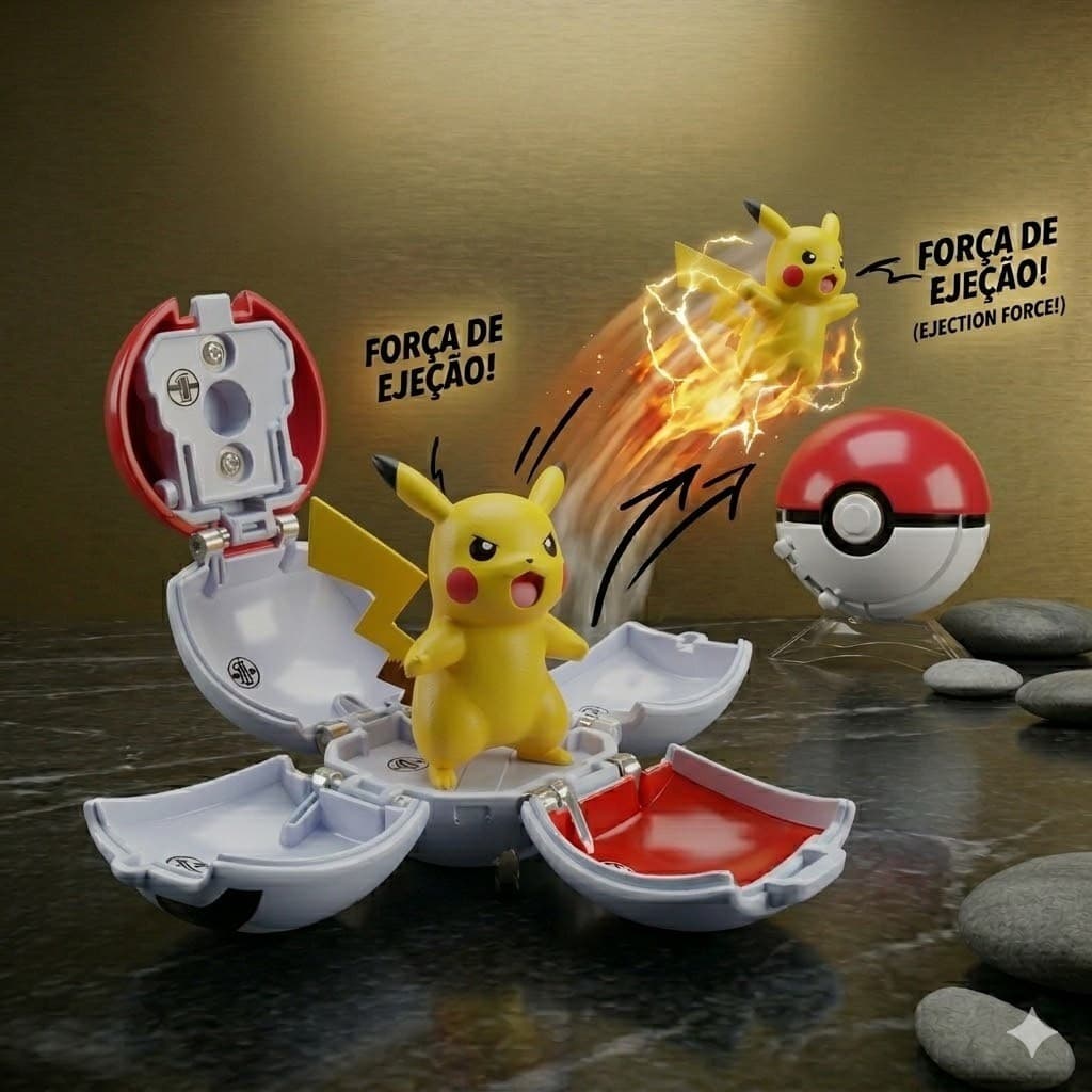 Pokémon Bola de Batalha com Boneco Pikachu MEWTWO 7cm Energia Infantil