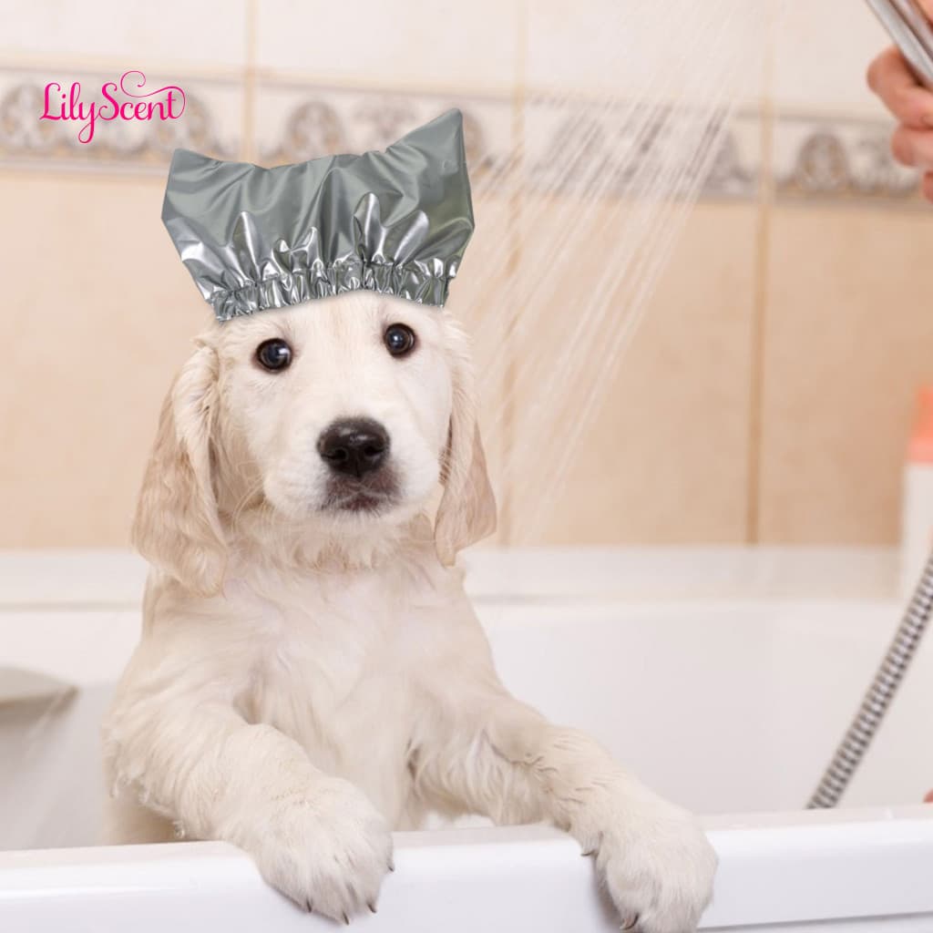 [♥ Lily] Touca De Banho Para Animais De Estimação Faixa Elástica Super Macia À Prova D'água Ultraleve Fácil De Usar Mant