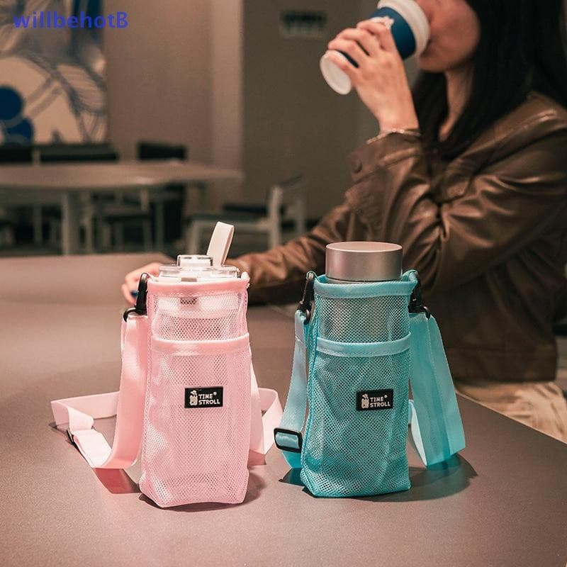 [WillbehotB] 1 Peça Capa Portátil Para Garrafa De Água Esportiva , Bolsa De Malha Garrafas , Copo , Acampamento , Acessó