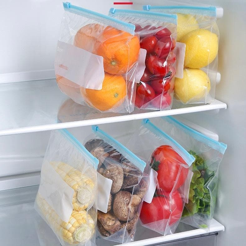 Sacos Herméticos Para Armazena Alimentos Zip Lock Reutilizável