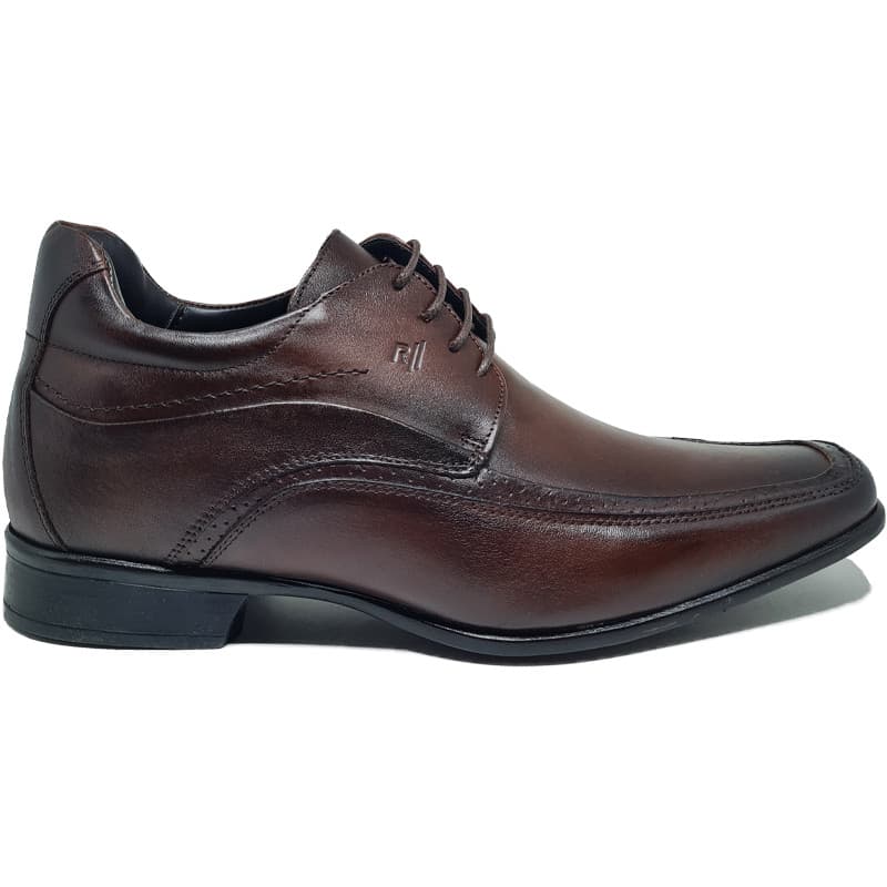 Sapato Social Masculino Rafarillo Vegas Alth Em Couro Você Mais Alto Aumenta 7cm Altura Marrom 3206