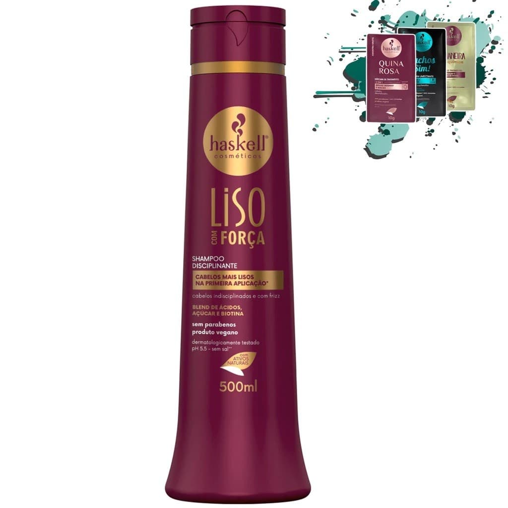 Shampoo Liso com Força 500ml Haskell