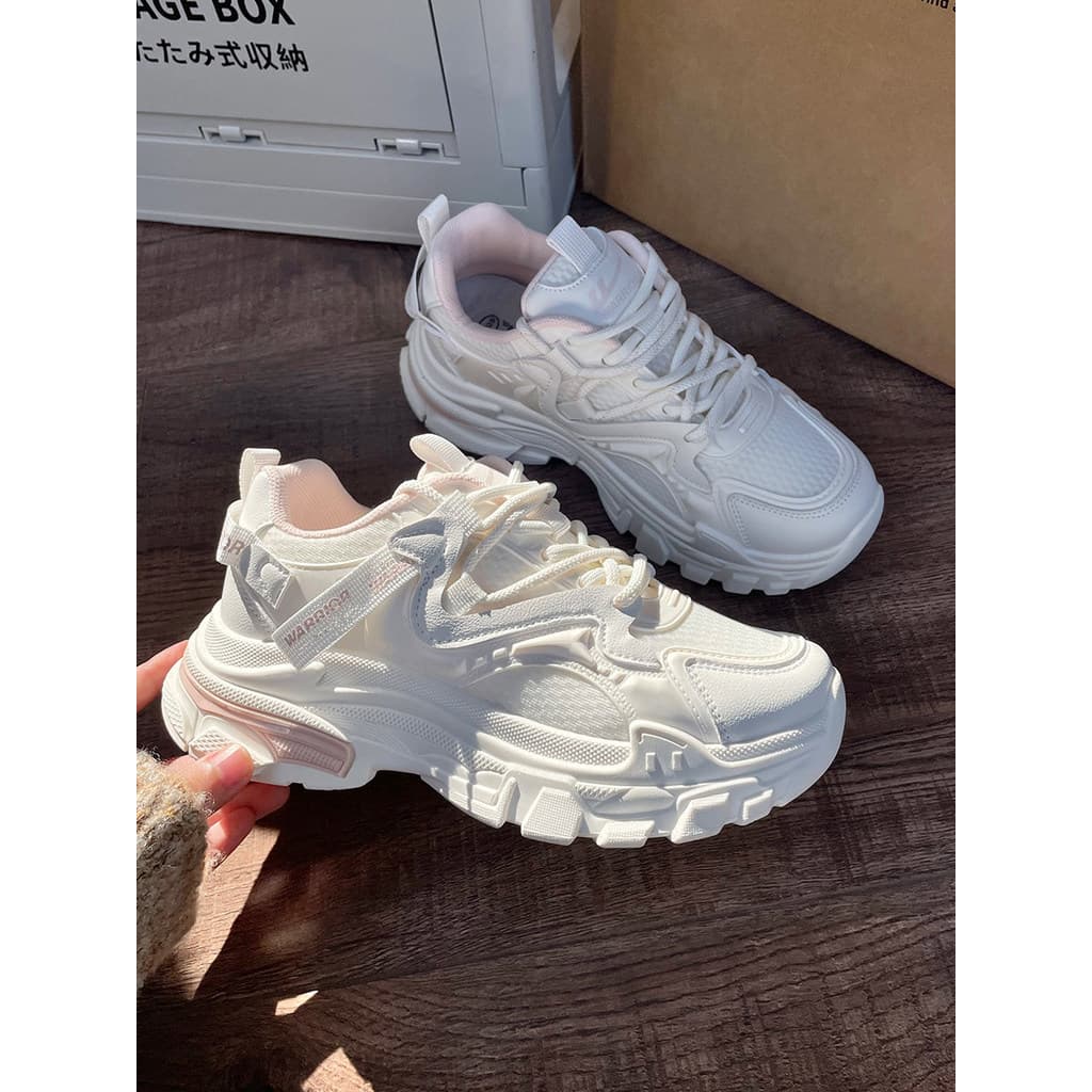 Puxar para trás Tian Jiujiu boas coisas sapatos brancos femininos 2025 novo estilo outono estilo All-Match sapatos casua
