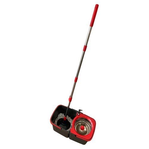 Mop Giratorio Duplo 360 Powermaid Balde Centrifuga Aco Inox Pratico Duravel