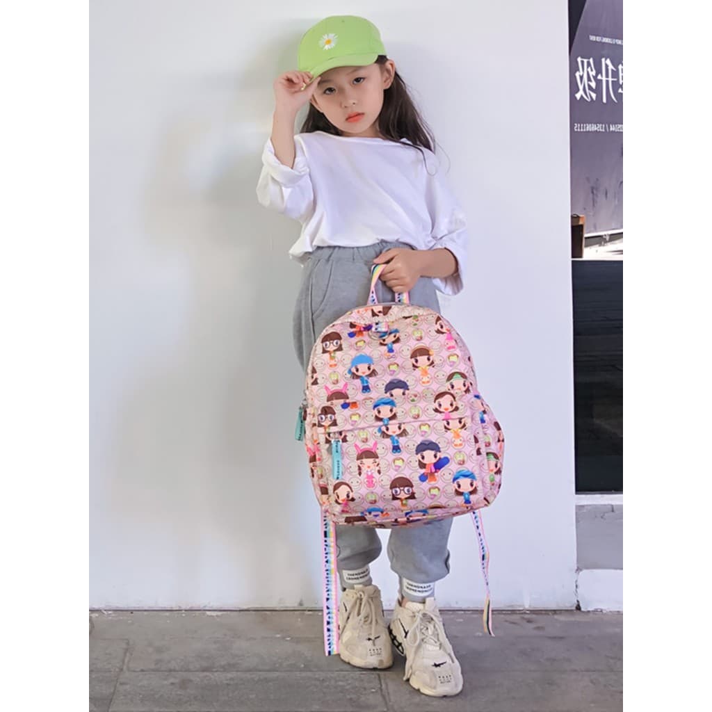 Crianças crianças Harajuku boneca versão coreana dos desenhos animados médio crianças bonito mochila na moda meninas laz