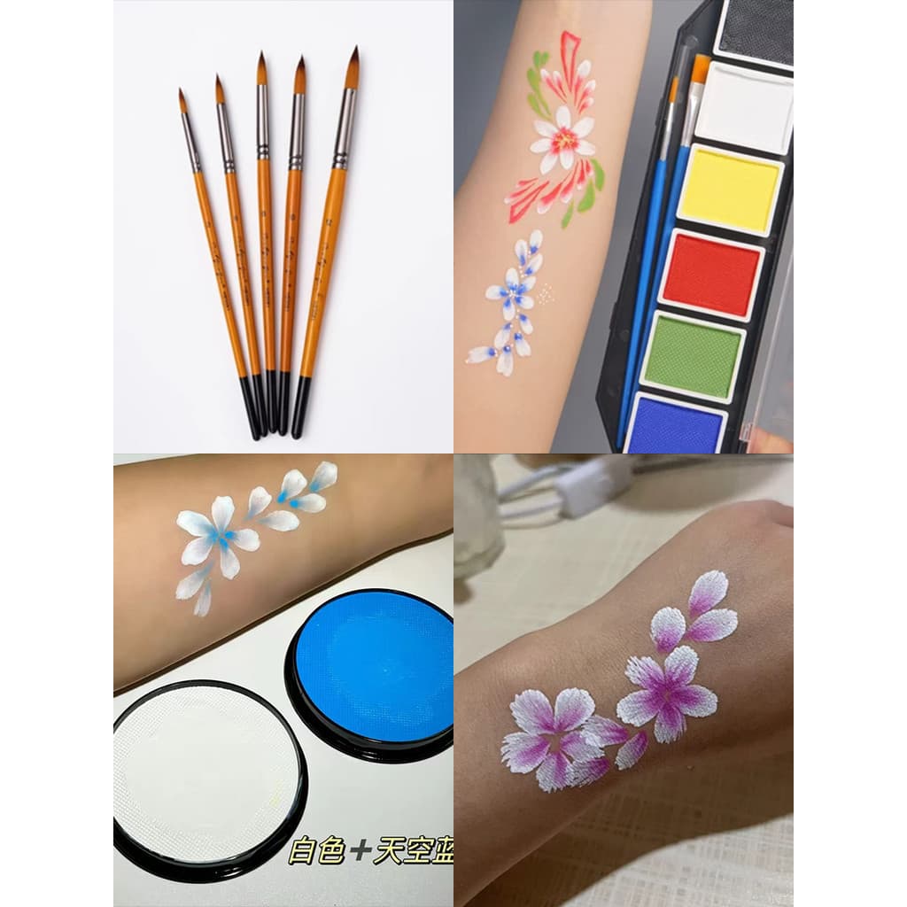 Crianças pintura Facial pintura profissional caneta de gravação palco maquiagem rosto cor pétala caneta ponta aquarela g
