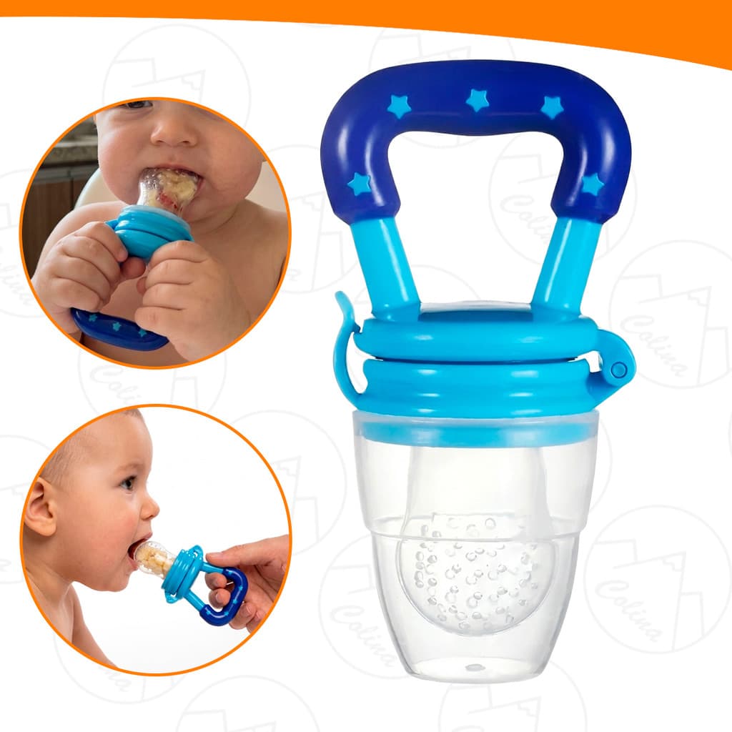 Chupeta Alimentadora de Bebê para Frutas Pates Molhos Porta Alimentos e Mordedor de Alívio Dentição