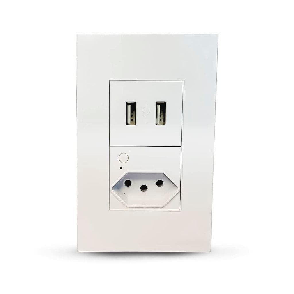 Tomada 16a Inteligente Com USB Duplo Wifi Compatível Com Alexa e Google Home