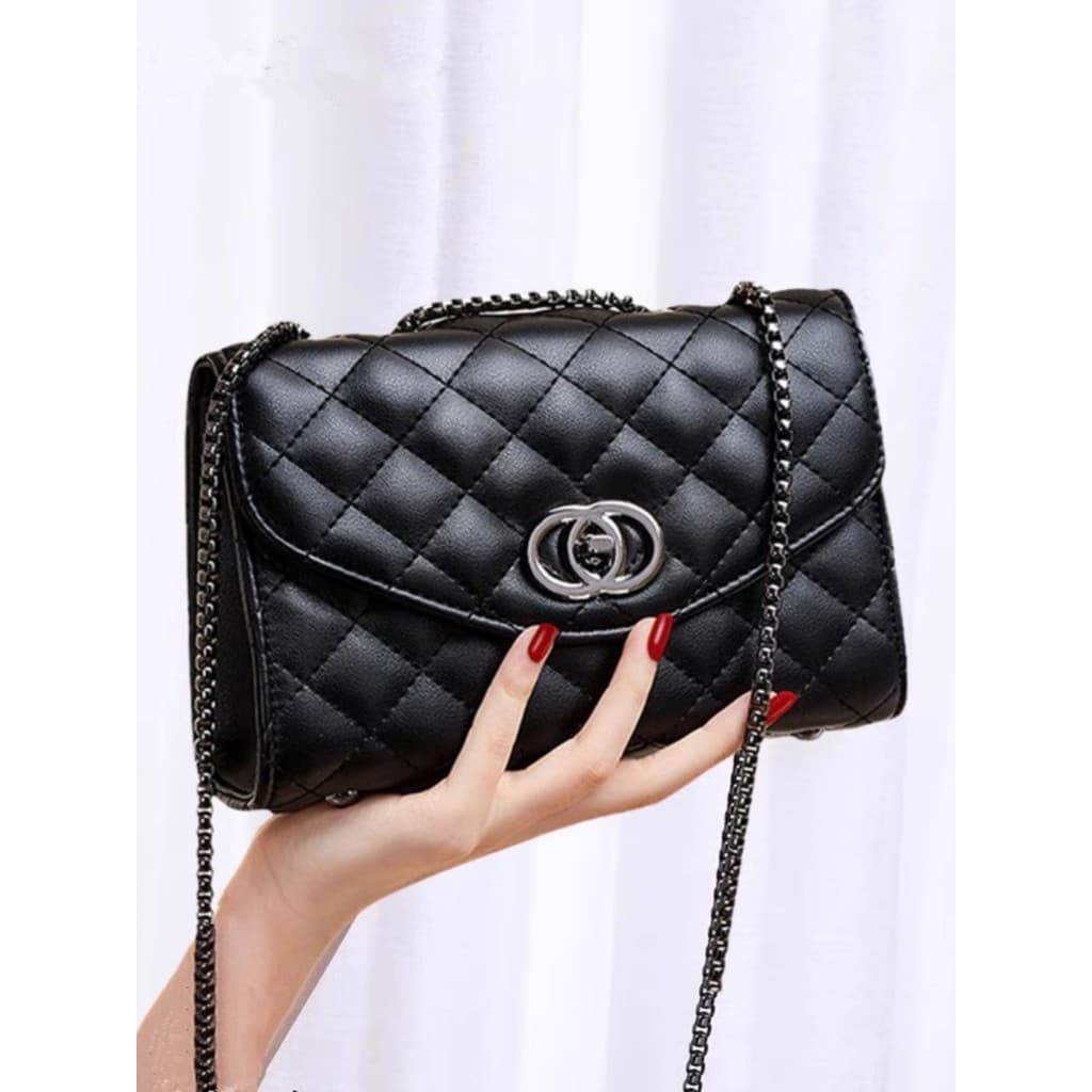 Senhoras luz luxo preto bolsa feminina 2026 nova bolsa crossbody corrente pequena bolsa High-End losango ombro crossbody