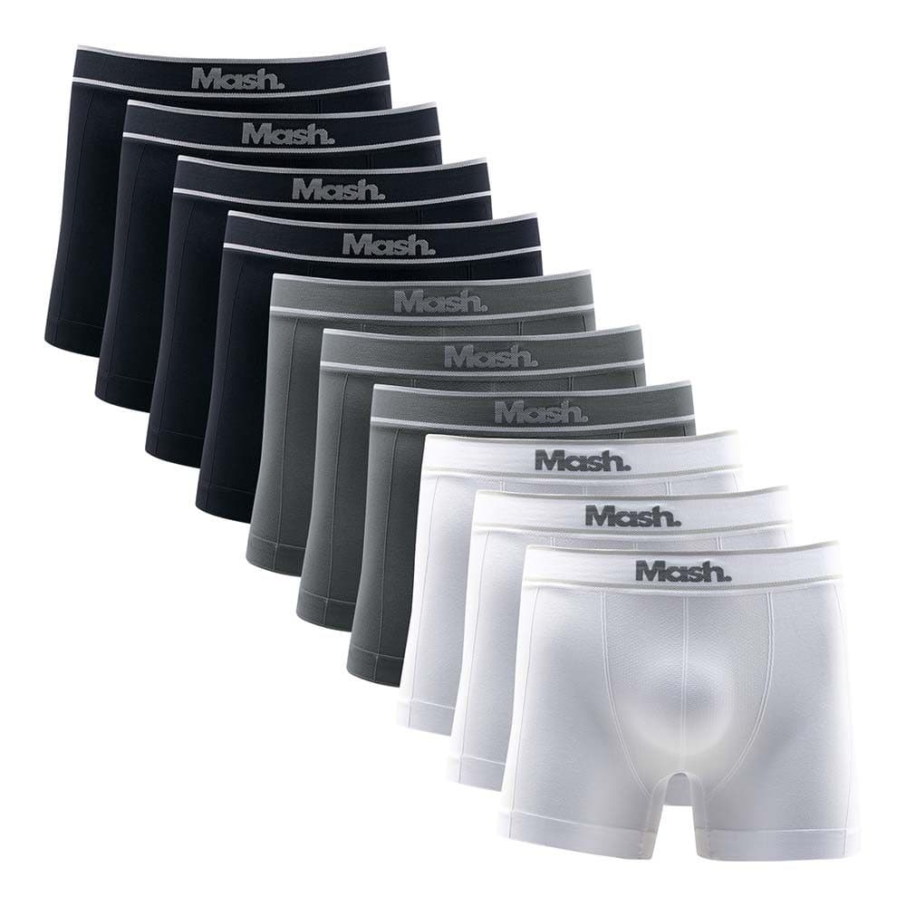 KIT 10 Cuecas Boxer Microfibra Sem Costura