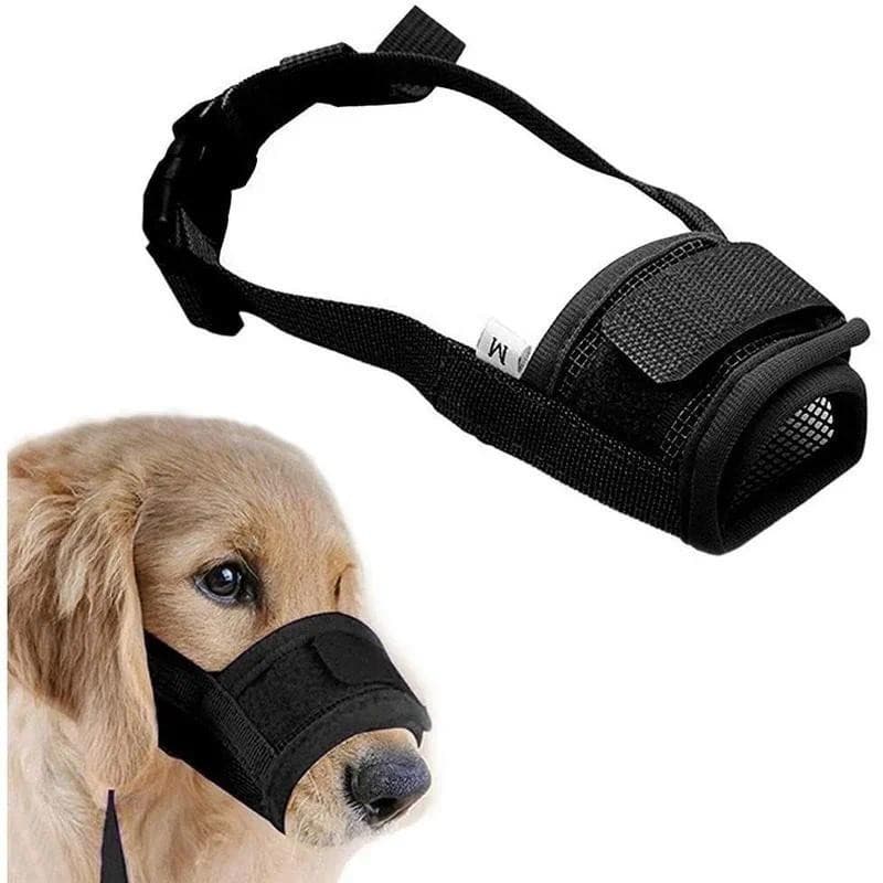 Focinheira de Malha Ajustável para Cães de Estimação, Anti-Latido e Anti-Mordida, para Cães Pequenos, Cinto de Nylon, Ac