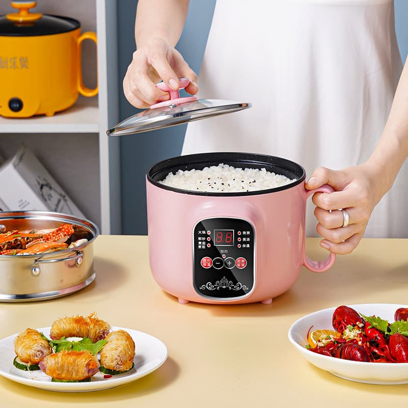 Panela elétrica inteligente multifuncional dormitório estudantil panela quente elétrica de baixa potência Mini panela de