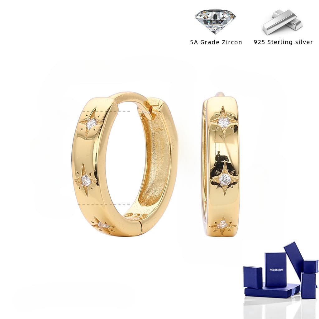 Brincos de Prata RODREASON Joias Femininas Pendente de Cristal Romântico Argola WFRE