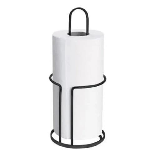 Porta-guardanapos E Papel Toalha Metal Preto Com Base Preto