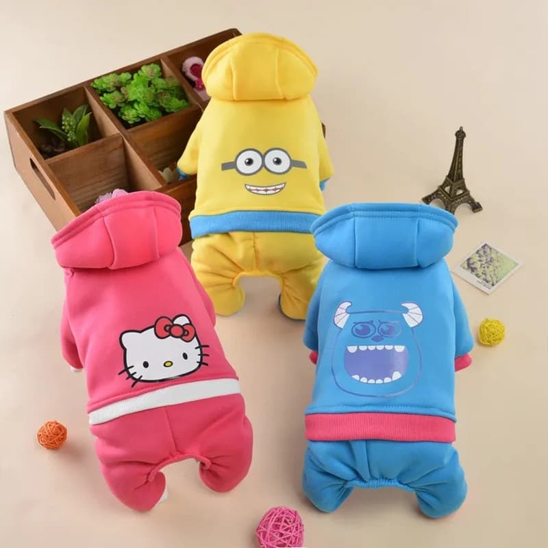 Moda Outono Inverno Roupa De Cachorro Moletom Para Gato Macacões De Cachorro