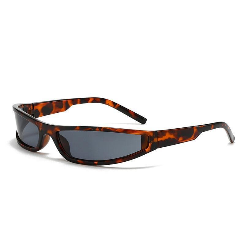 Óculos de Sol Retangulares Estreitos Y2K 2026, Estilo Punk, Óculos de Sol Esportivos com Lentes Espelhadas para Mulheres