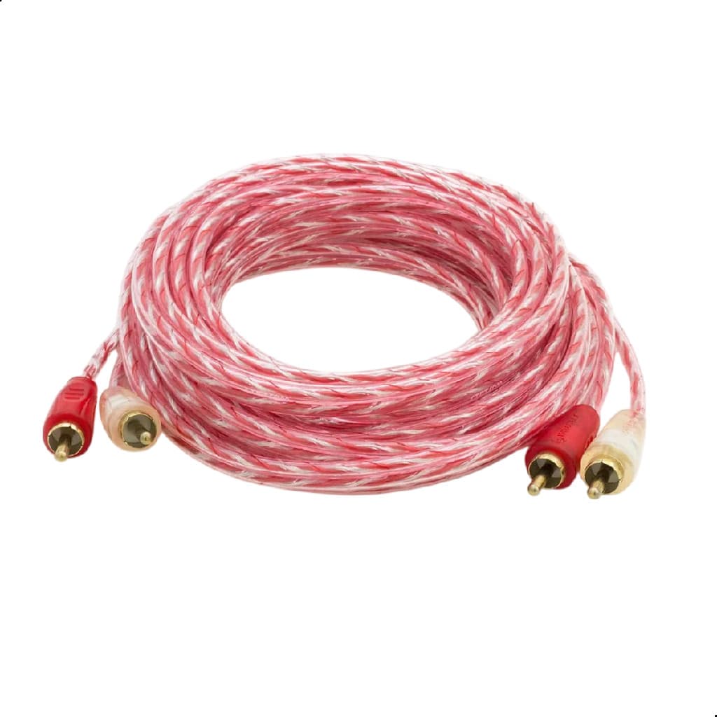 Cabo 2Rca + 2Rca 5M Automotivo Injetado Vermelho MXT