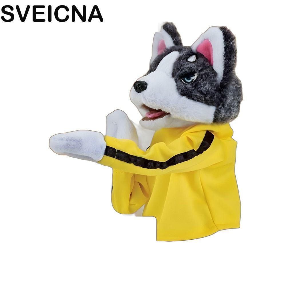 SVEICNA Fantoche De Mão Boxer , Som Engraçado Dos Desenhos Animados Kung Fu Luva Boneca , Com Crianças Gits Pelúcia Cão
