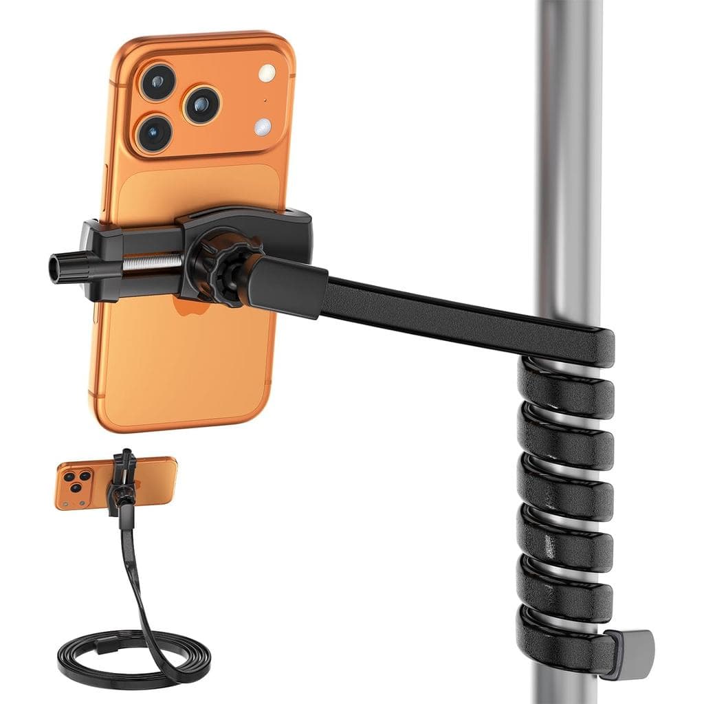 Suporte Flexível para Telefone para Esteira | Carrinho de bebê | Roda | Poste da Cadeira | Bastão | Rod | Tubo | Pratele