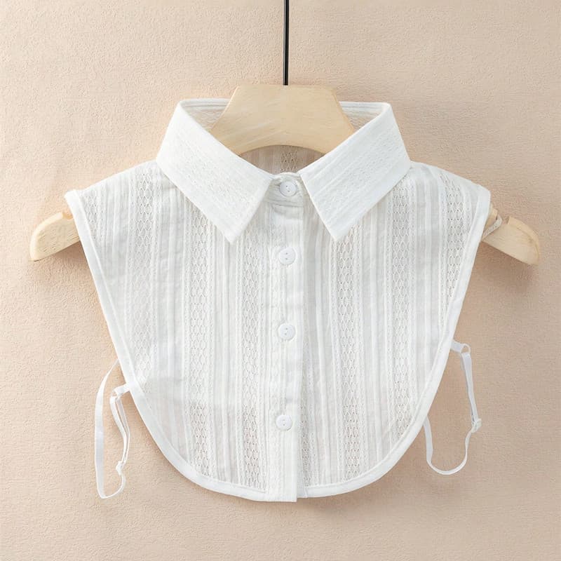 Elegante colar falso feminino All-Match gola plissada babados gola alta combinando camisola camisa primavera outono inve