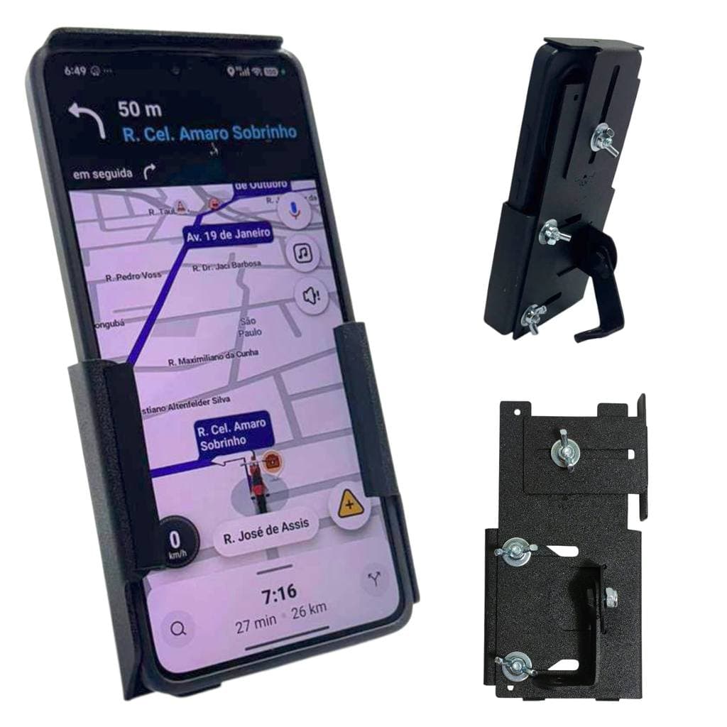 Suporte Para Celular Para Moto Com Anti-furto Facil Remoção Alta Qualidade Universal