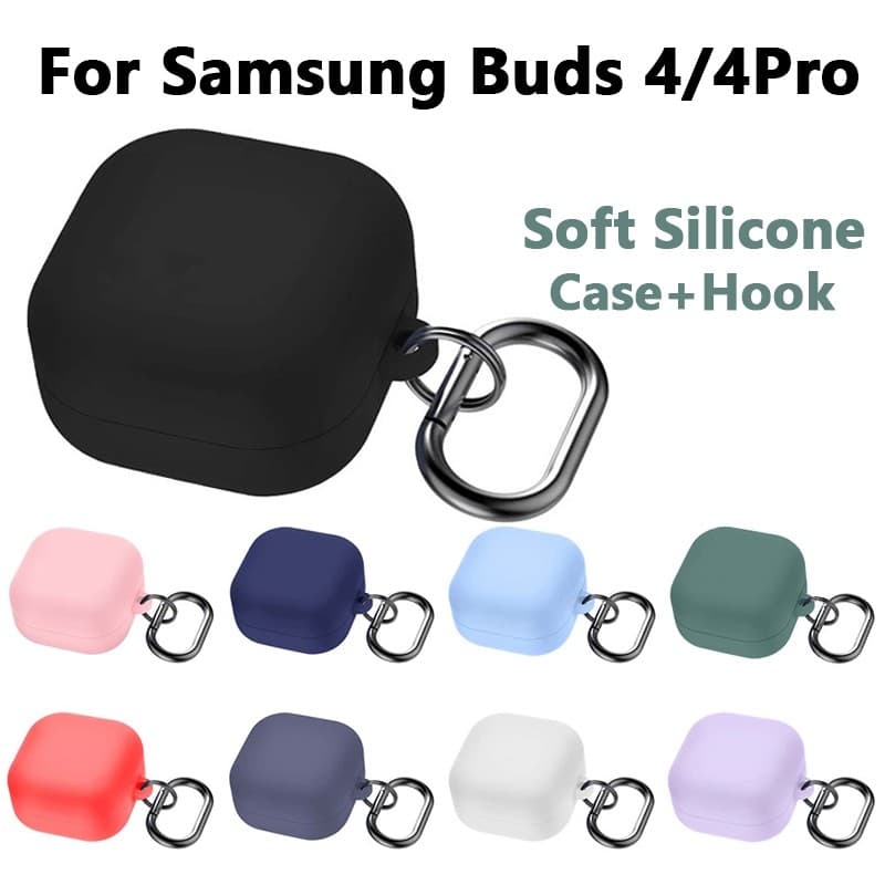 Para Samsung Galaxy Capa Protetora De Silicone Macio Com Gancho Transparente pro De Fone De Ouvido À Prova D