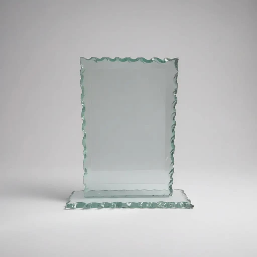 Troféu de Vidro 10x15cm Transparente para Premiação Elegante