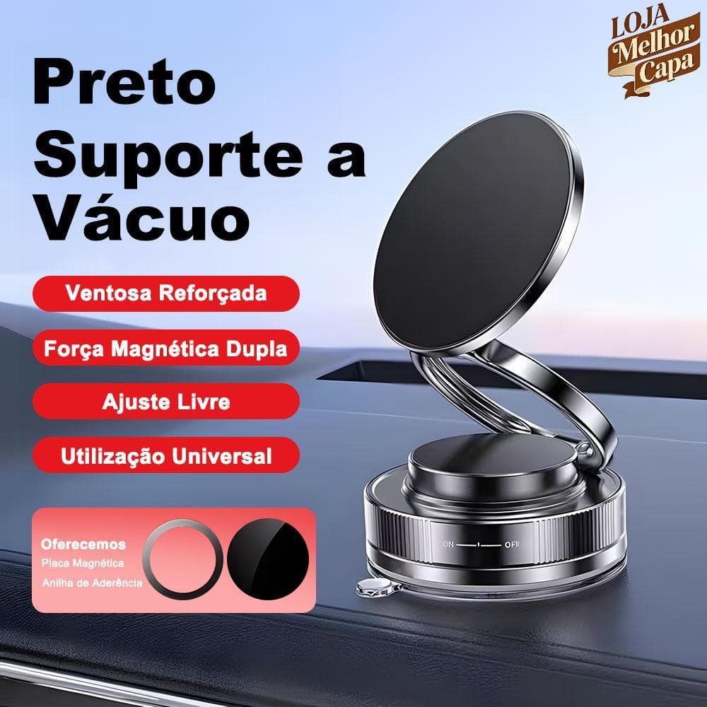 Suporte Magnético Ajustável E Dobrável Para Telefone, 360°Giratório Com Ventosa A Vácuo Painel