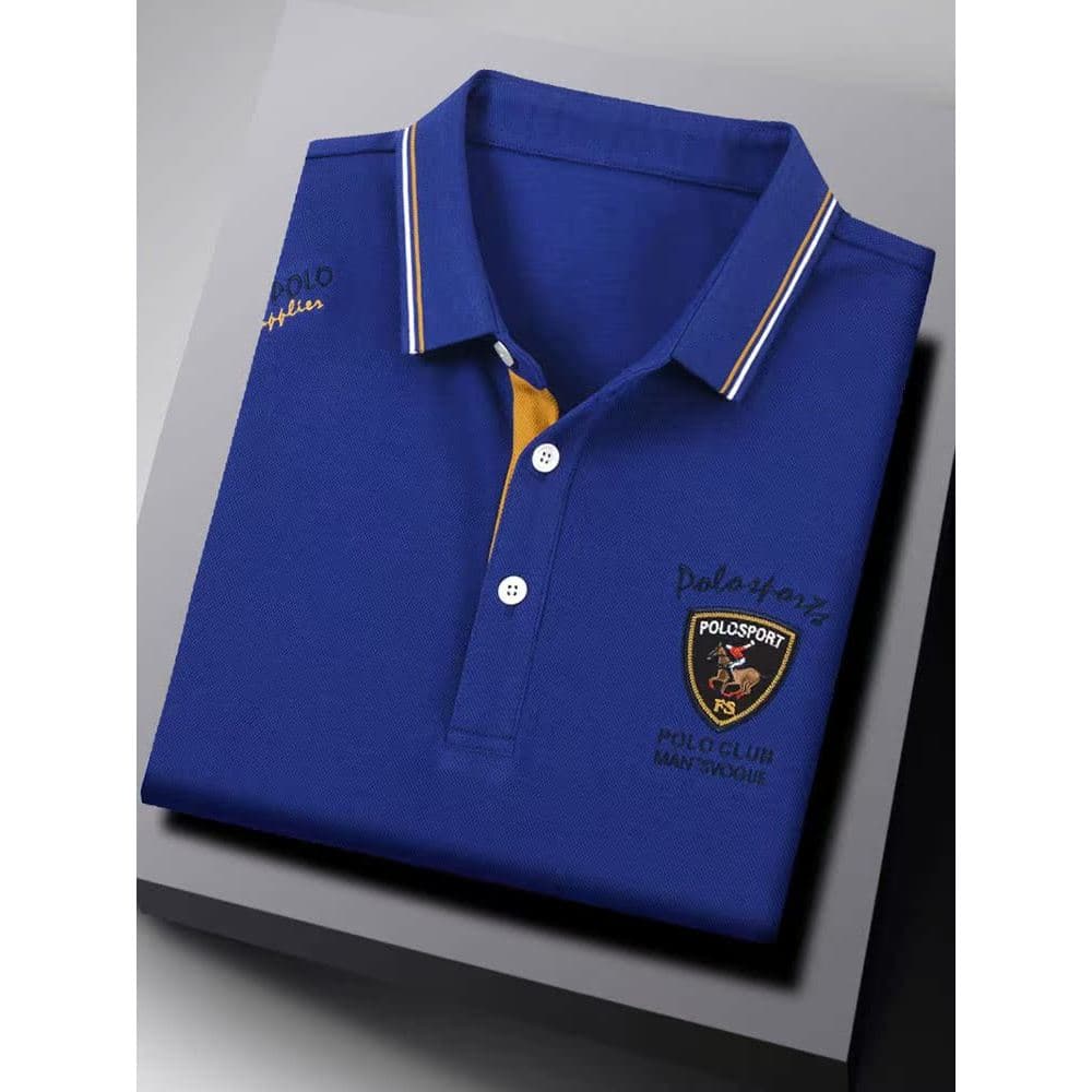 Roupas masculinas de alta qualidade primavera outono puro algodão manga comprida camiseta masculina Paul Casual colarinh