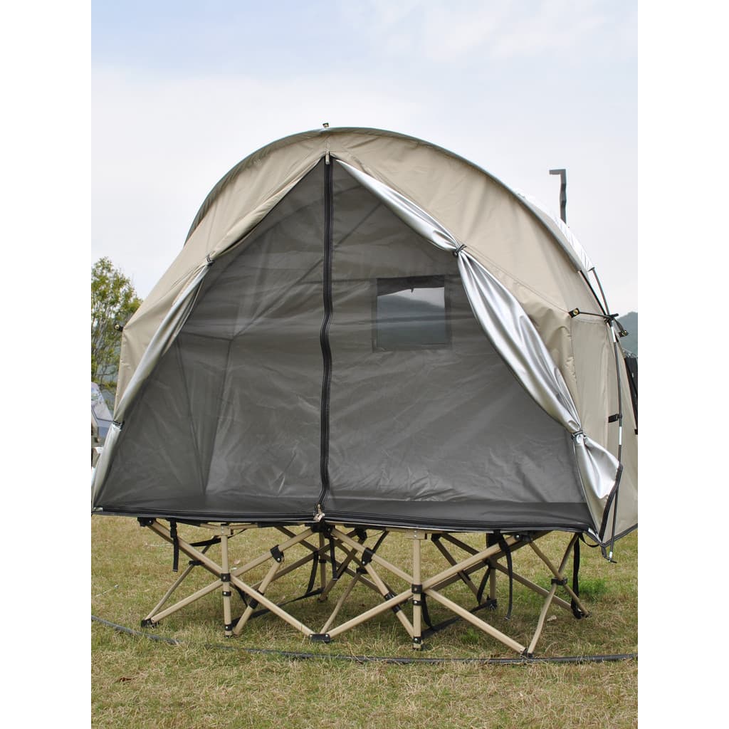 Tenda de soldado única de camada dupla com janela de tela, barraca ao ar livre, barraca de acampamento, barraca única se